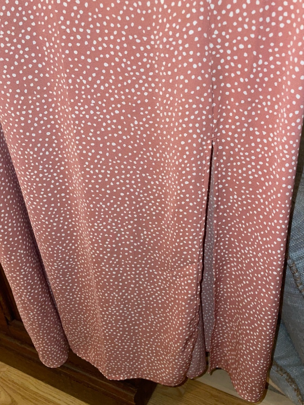 Abercrombie & Fitch Dusty Rose Dotted  Sundress, XL - Picture 6 of 8